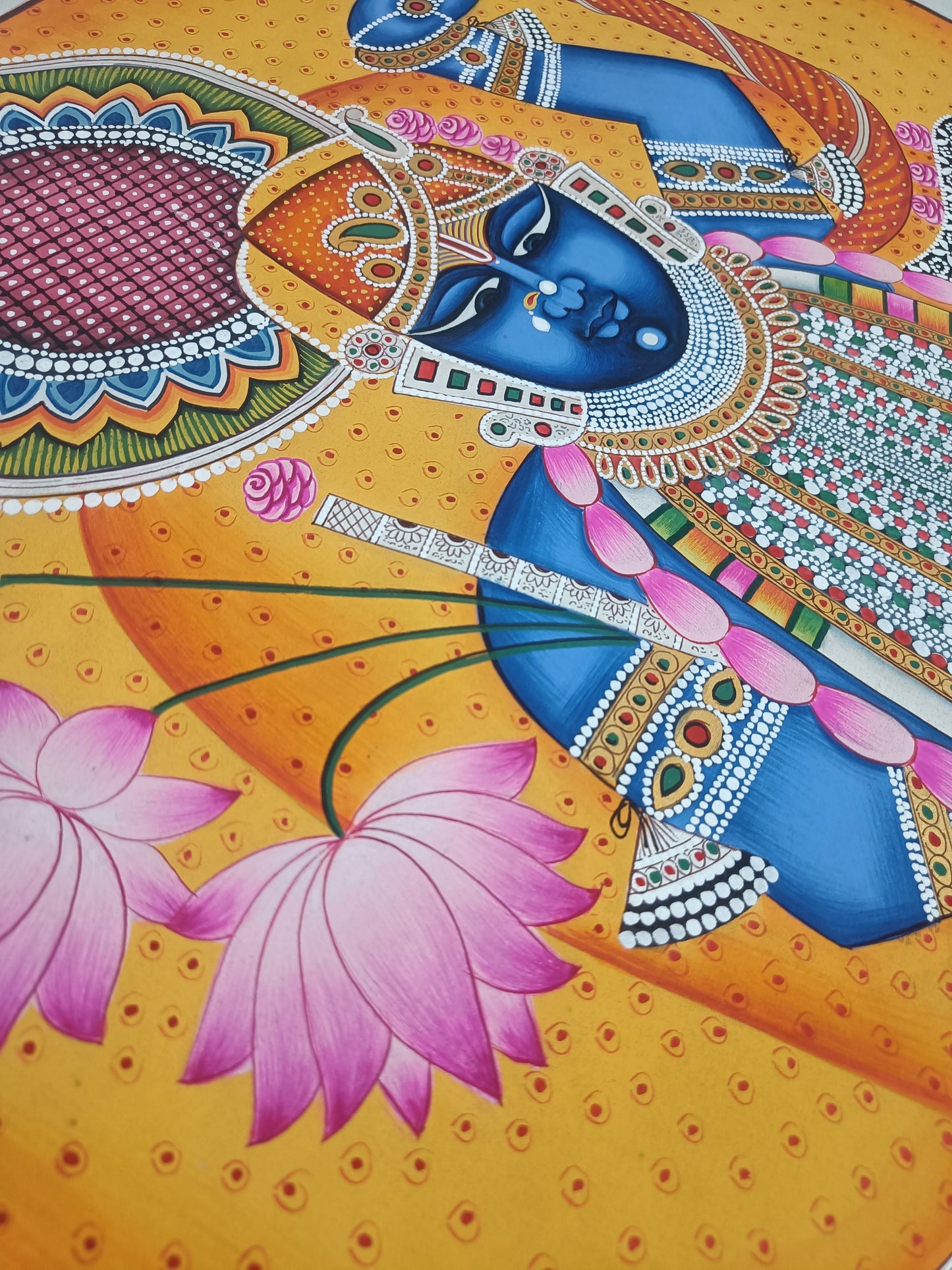 Pichwai Shree Nath Ji Original Art Painting Hand Printed Artwork