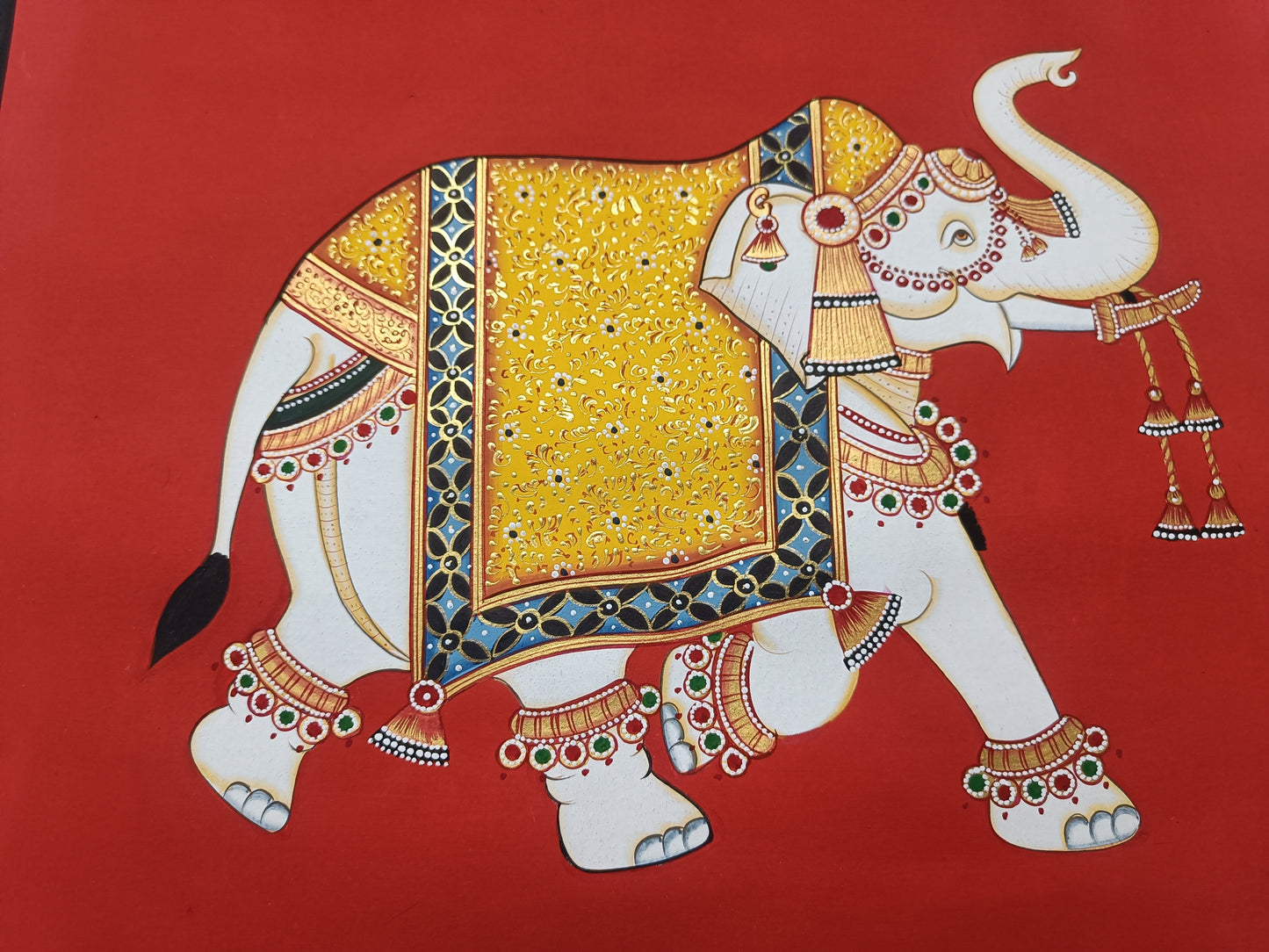 Royal Elephant Handmade Artwork Wall Painting for Wall decor