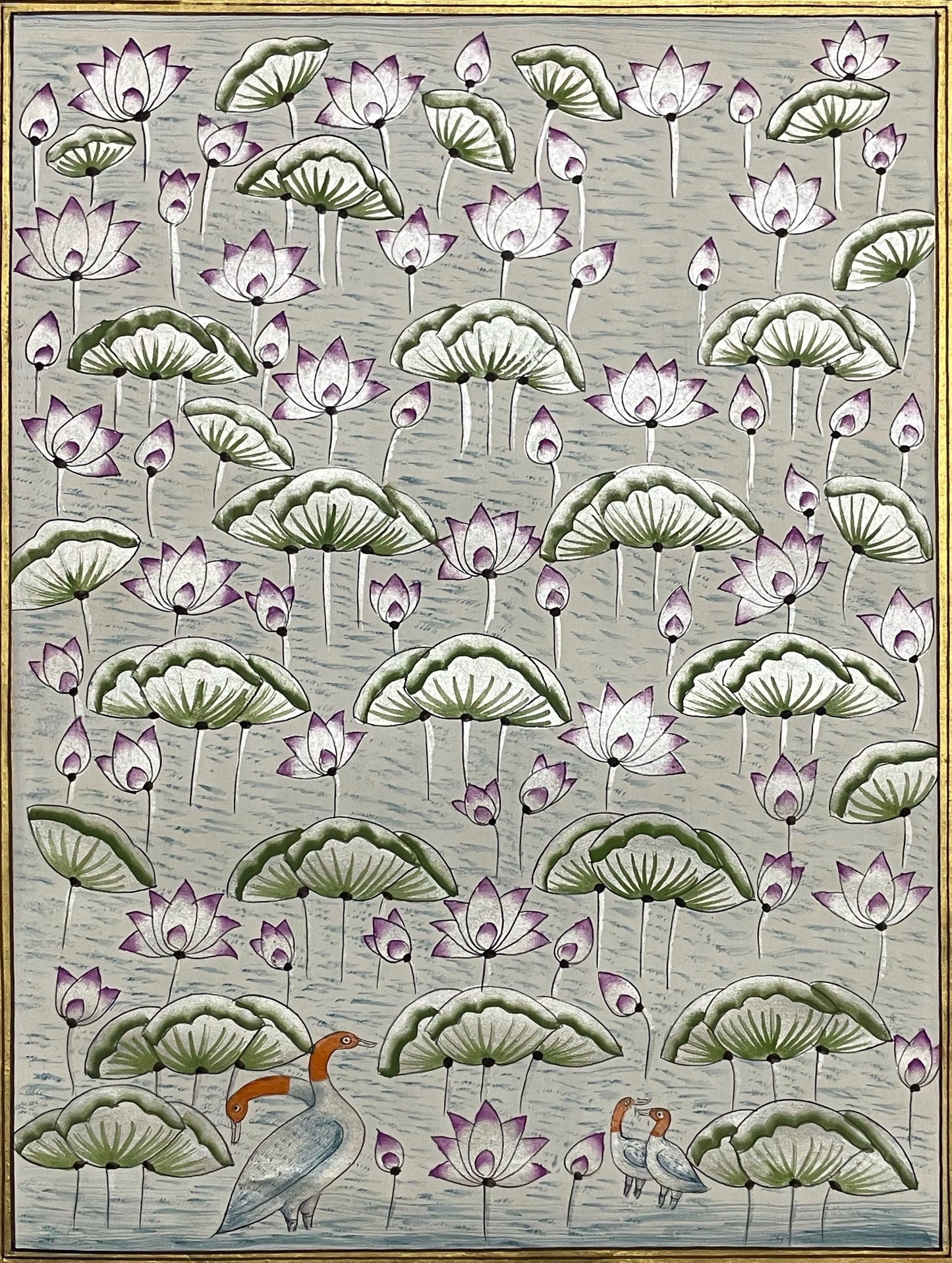 Lotus Flowers Artwork Pichwai Hand Crafted Painting