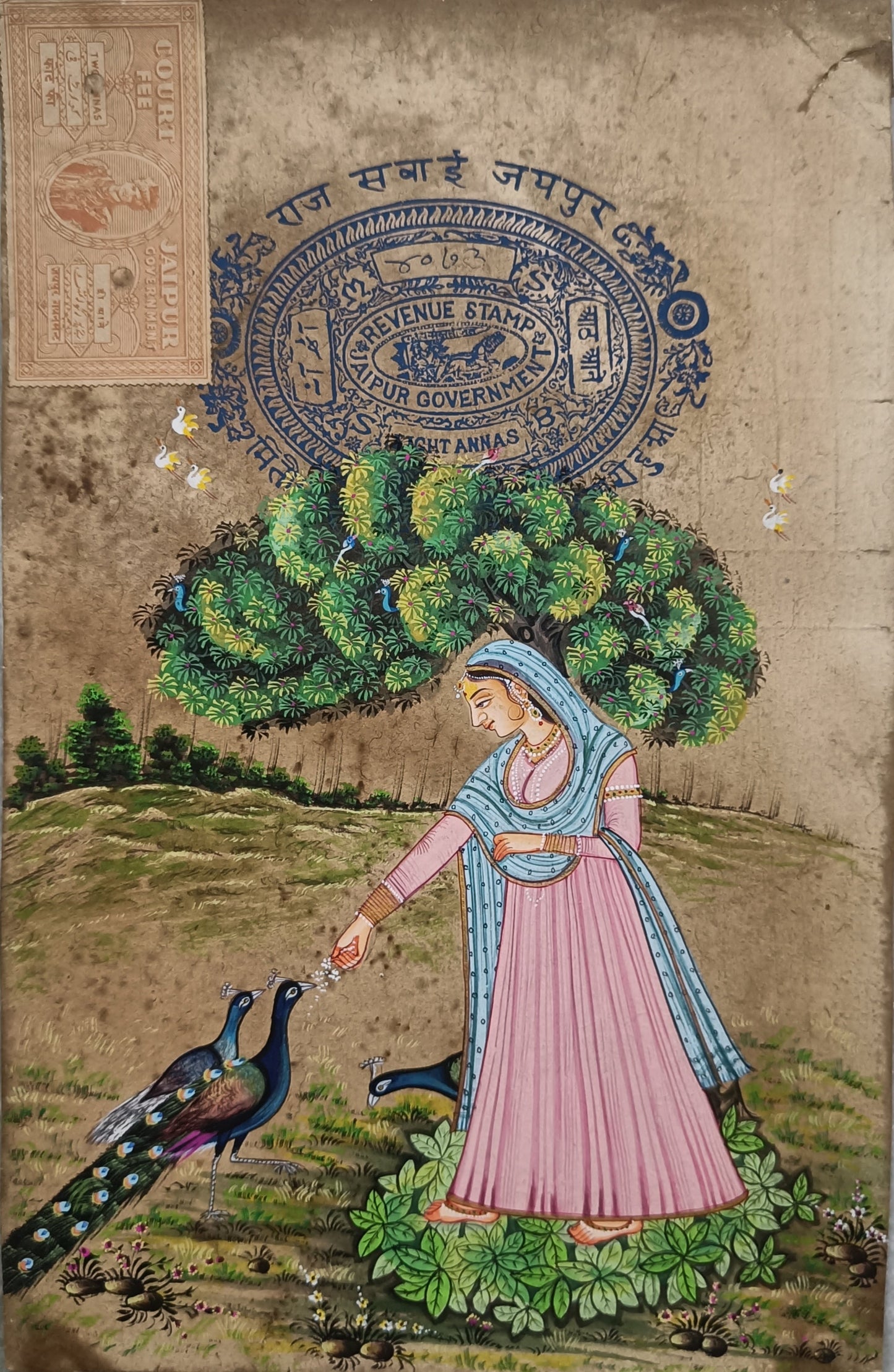 Royal Women in the Mughal Empire Vintage Original Painting