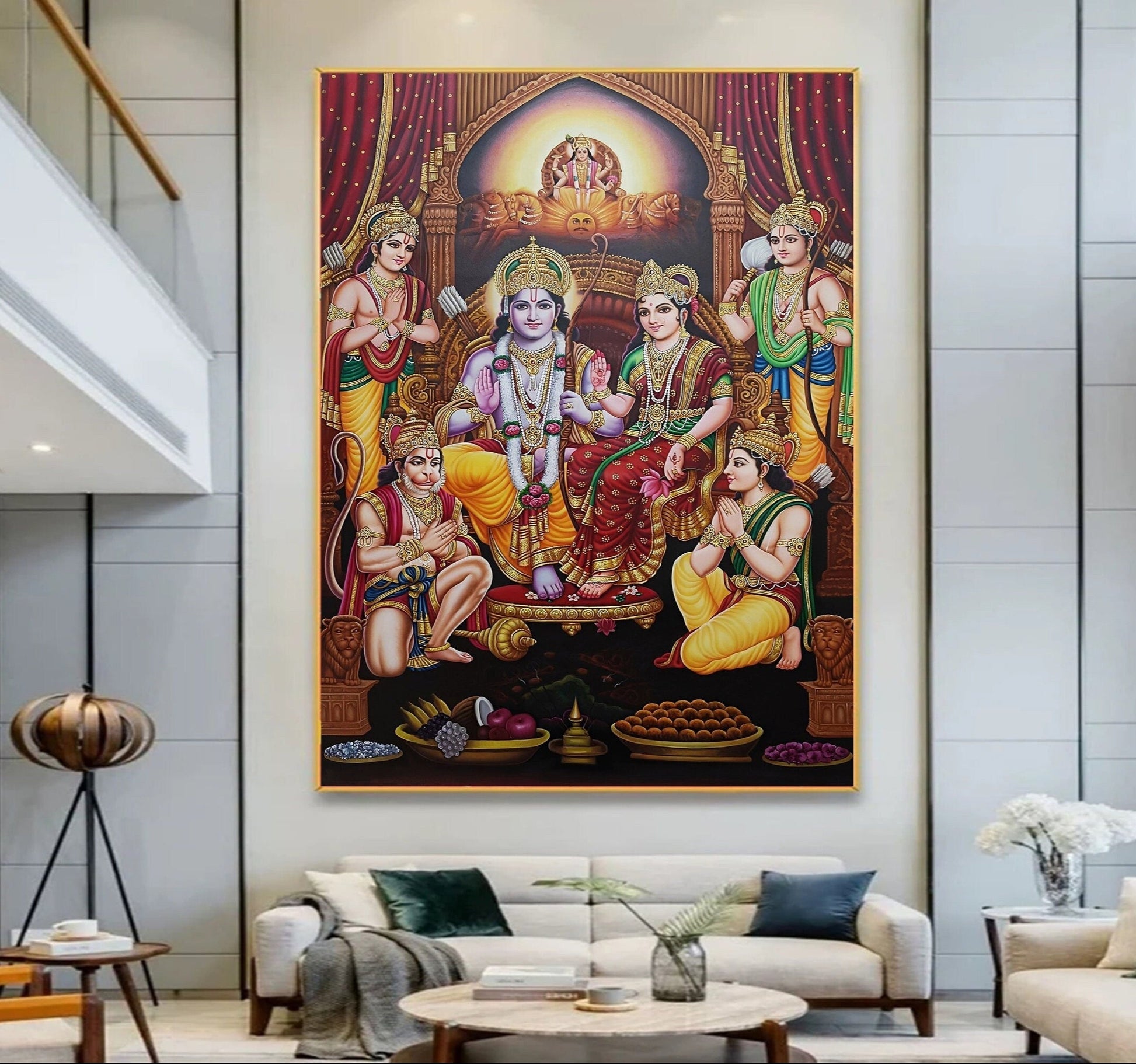Ram Darbar Oil Canvas