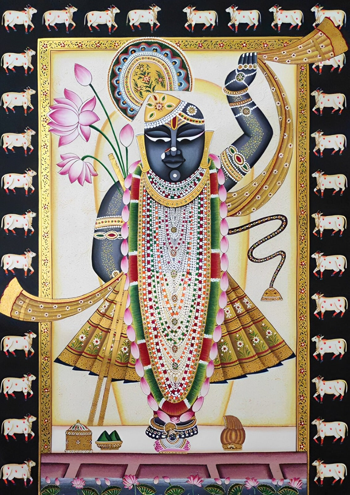 Shree Nath JI Pichwai artwork Hand-Made Painting Home Decor